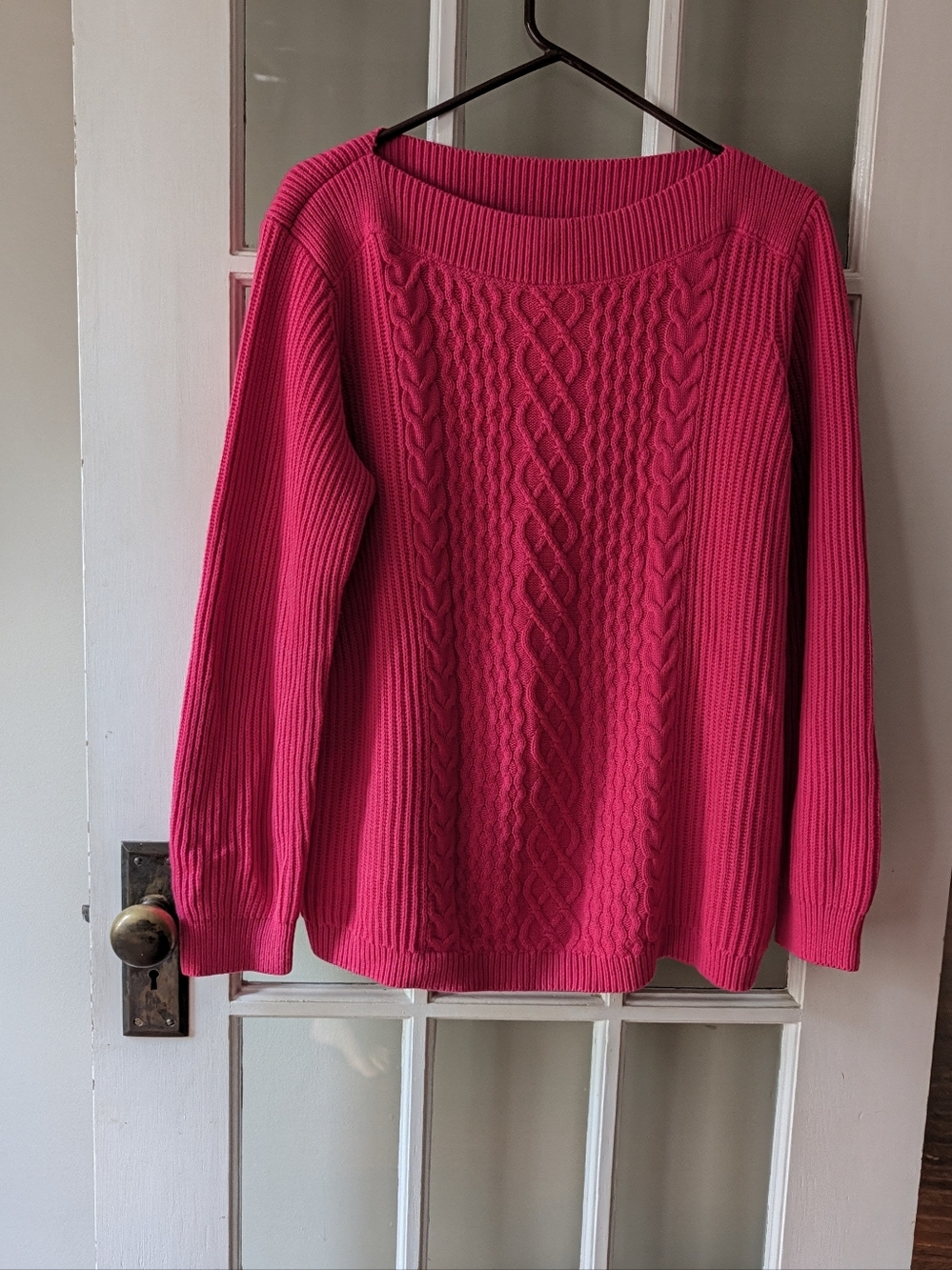 Tommy Hilfiger Pink Women's Long sleeve Pull Over Sweater Size Large Winter Wear